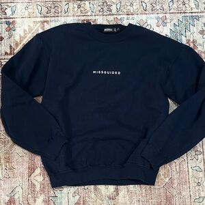 Missguided Navy Crewneck Sweater